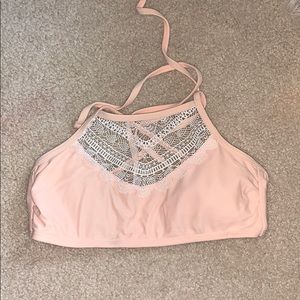 Lace detail bikini top
